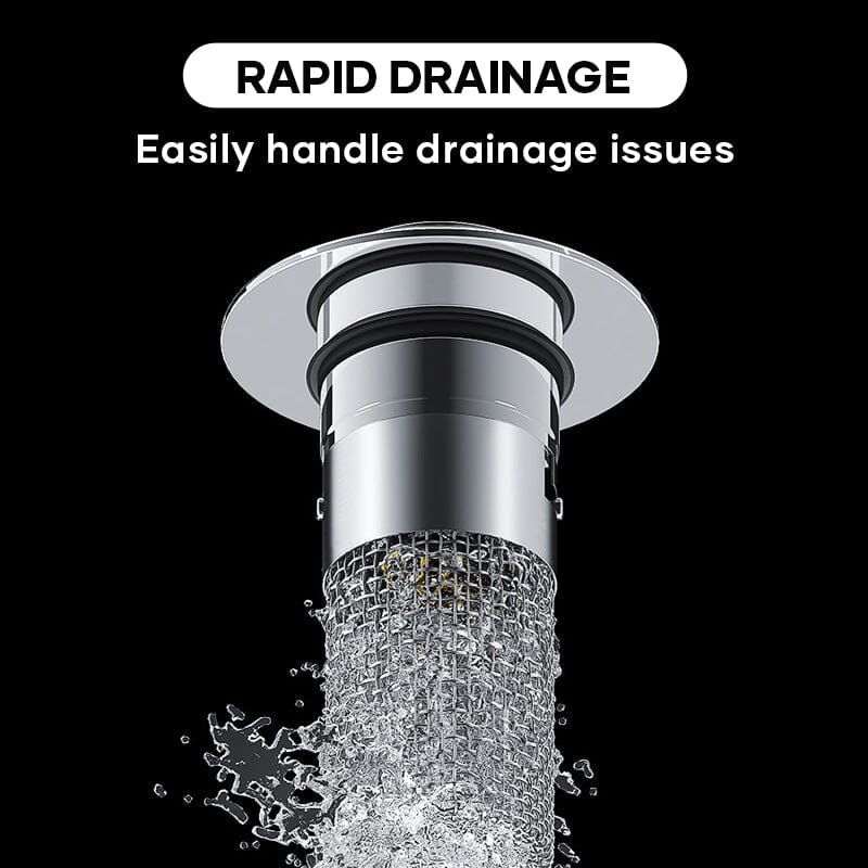 Pop-up Mechanism Drain Filter in Stainless Steel