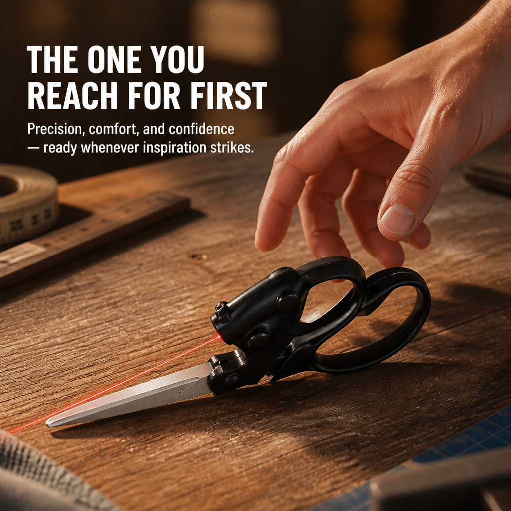 LaserEdge™ Pro Scissors — Cut Perfectly Every Time with Effortless Confidence