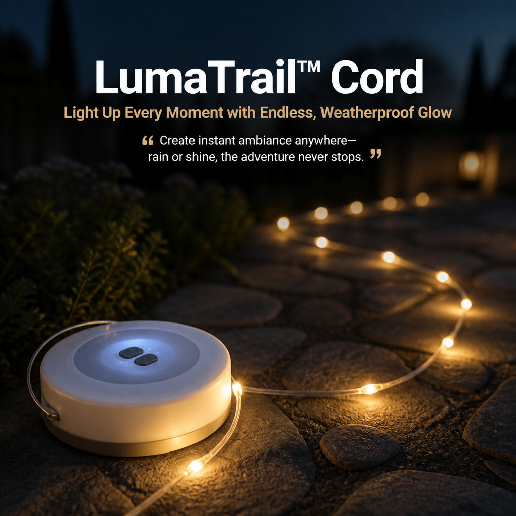 LumaTrail™ Cord — Light Up Every Moment with Endless, Weatherproof Glow
