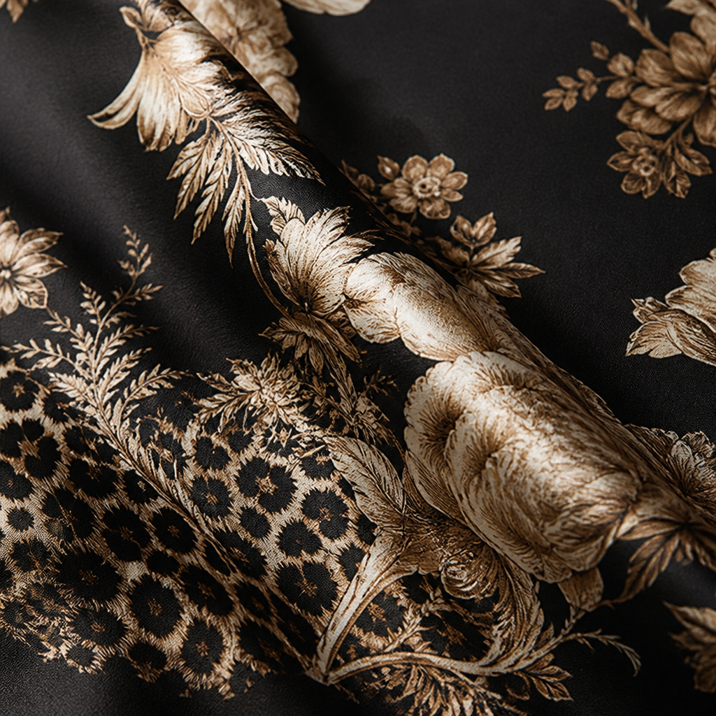 Lumiera™ – Elegant V-Neck Two-Piece Set with Signature Print