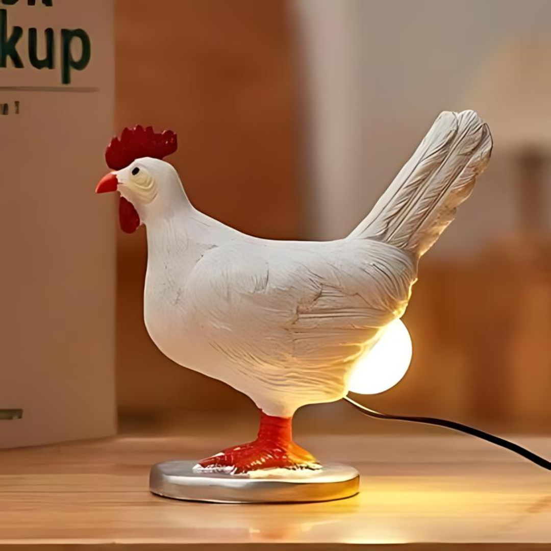 Chicken Lamp | Humorous table lamp shaped like a chicken
