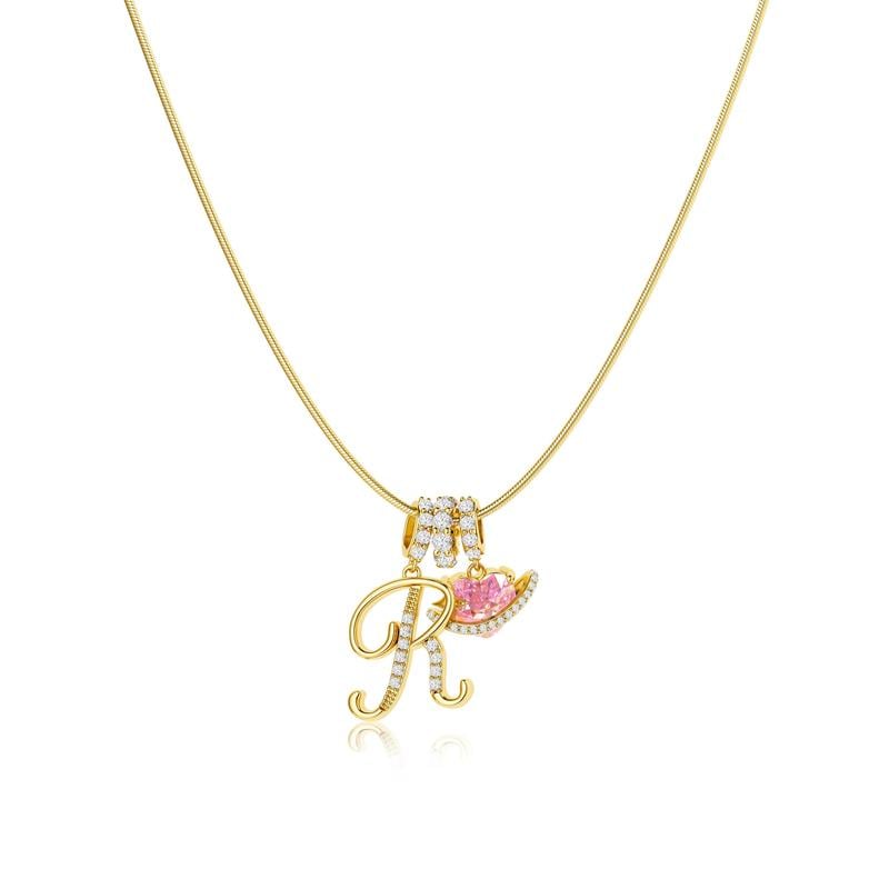 LumaraGlow™ 3-Layer Initial Necklace — Own Your Story in Dazzling Personalized Gold