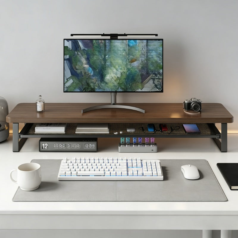 Elevate Your Space - Dual-Layer Desk Organizer with Storage
