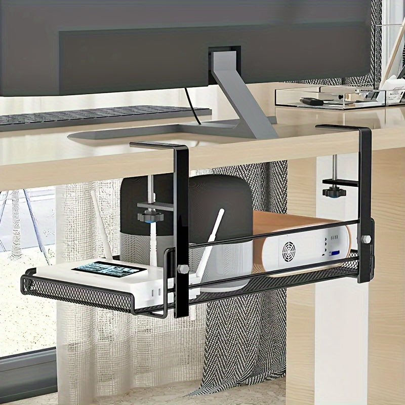Versatile Metal Desk Organizer with Easy Installation