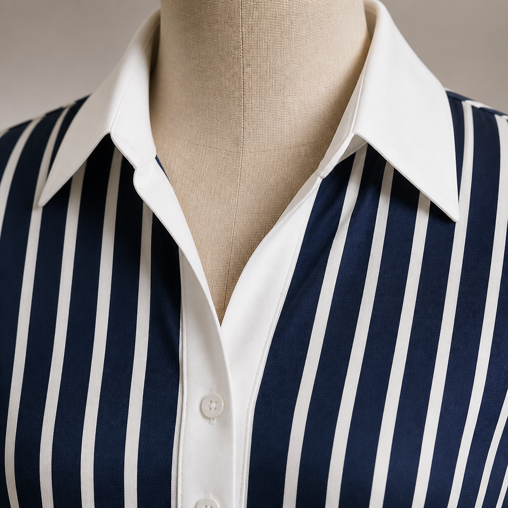 FlexiSilk™ – Stylish Striped Shirt with Wide-Leg Pants Set