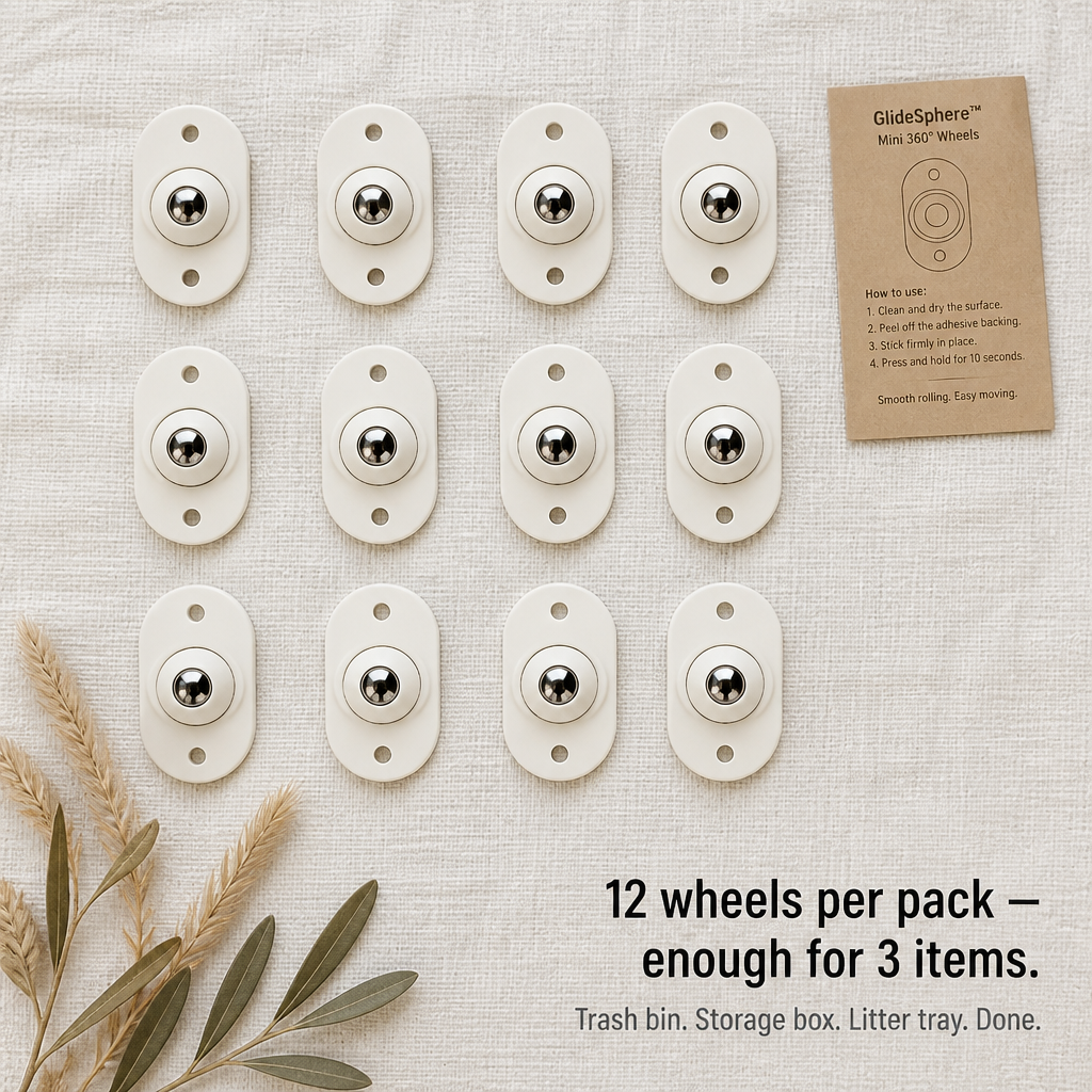 GlideSphere™ — Push and Roll Trash Cans, Storage Bins & Litter Boxes Effortlessly