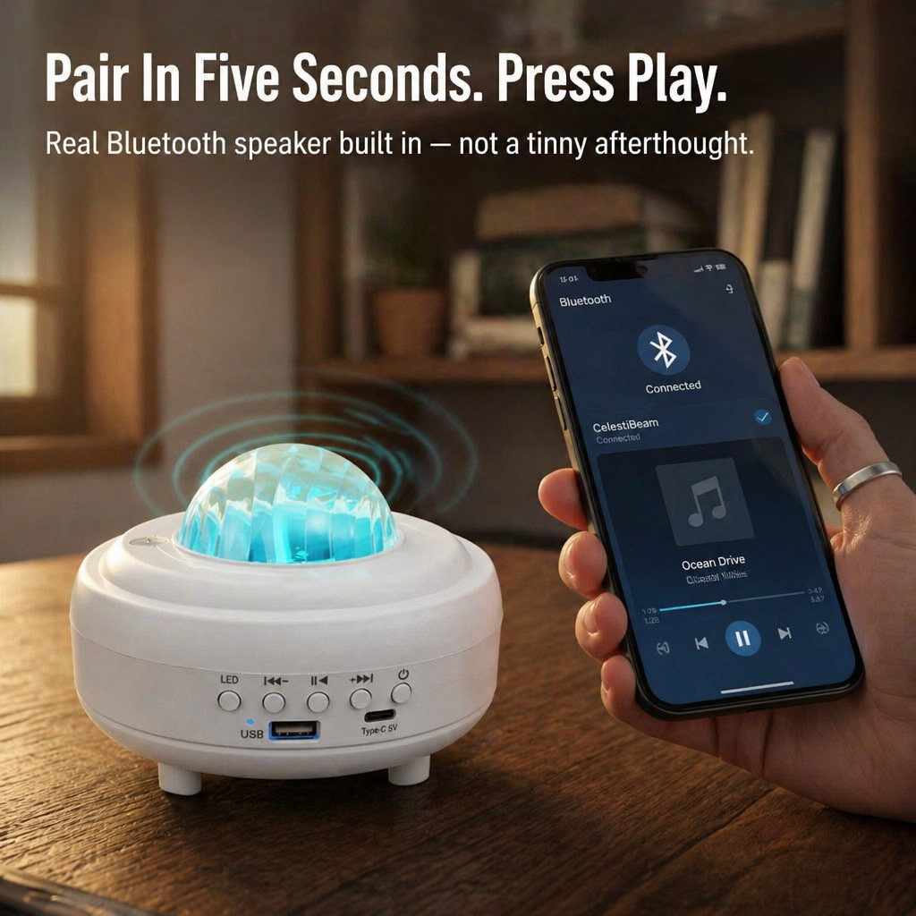 CelestiBeam™ — Float Away Beneath Aurora Ripples Without Leaving Your Bed