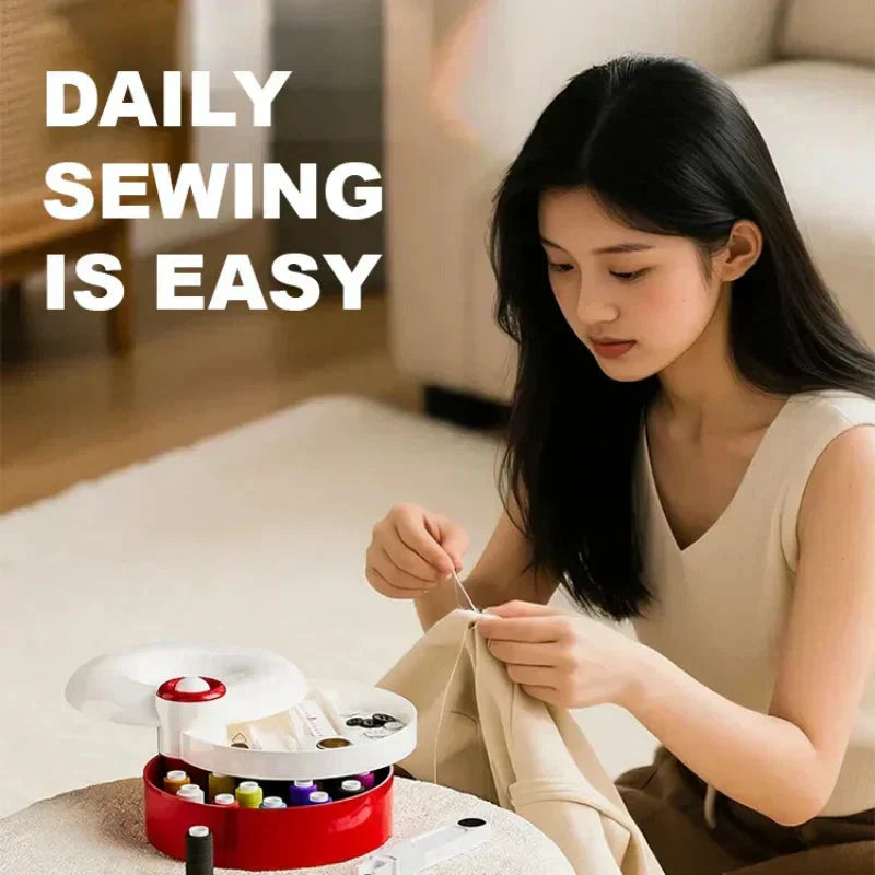 16 Color Thread Sewing Kit with Magnetic Needle Organizer