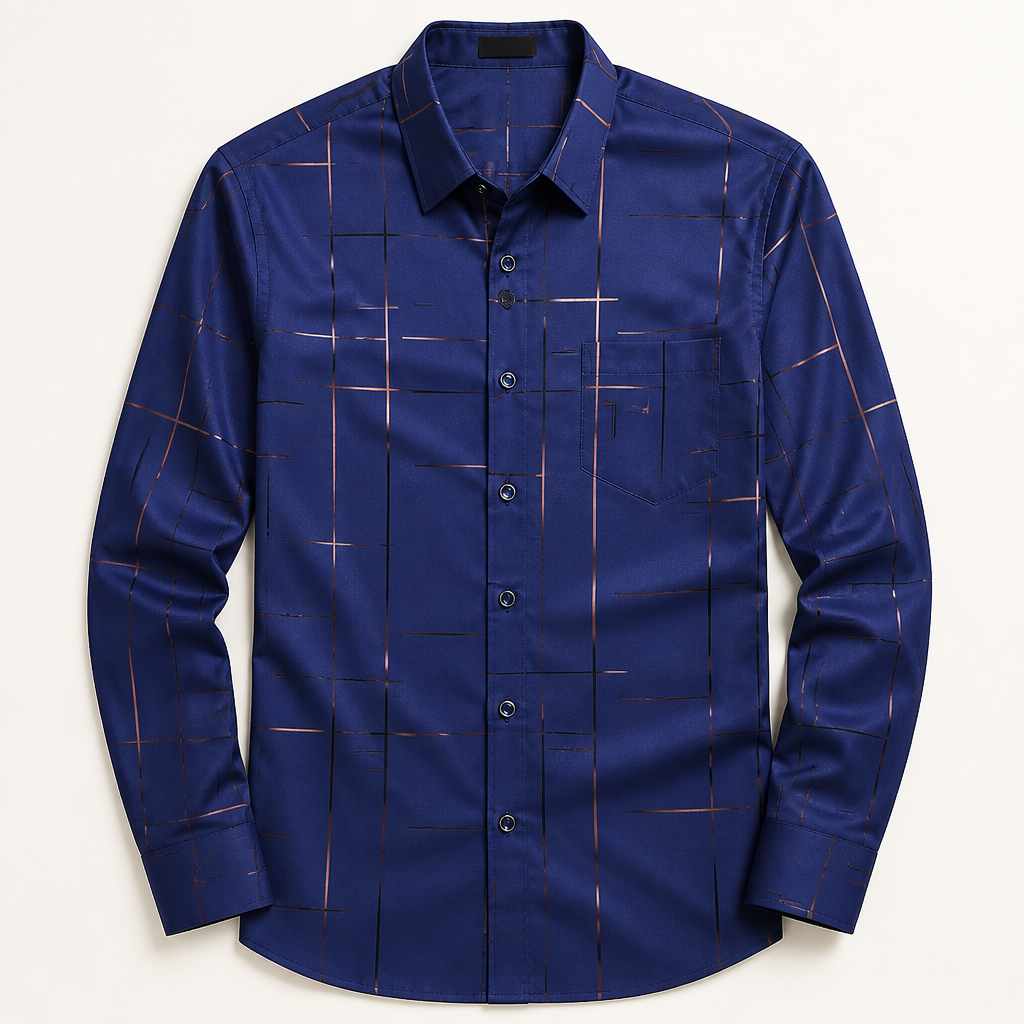 Ultra-LightPower™ – Breathable Stretch, Wrinkle-Free Line-Print Dress Shirt