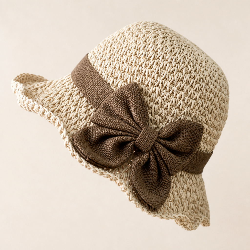 Solenza™ – Stylish Packable Straw Sun Hat Featuring Bow