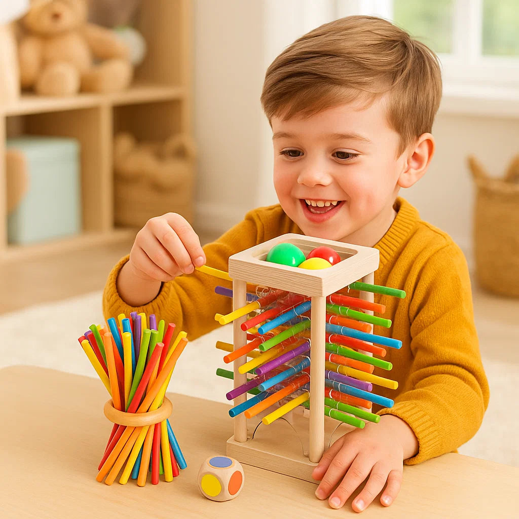 Wooden Stacking Game with 3 Functions – Enhances Skills
