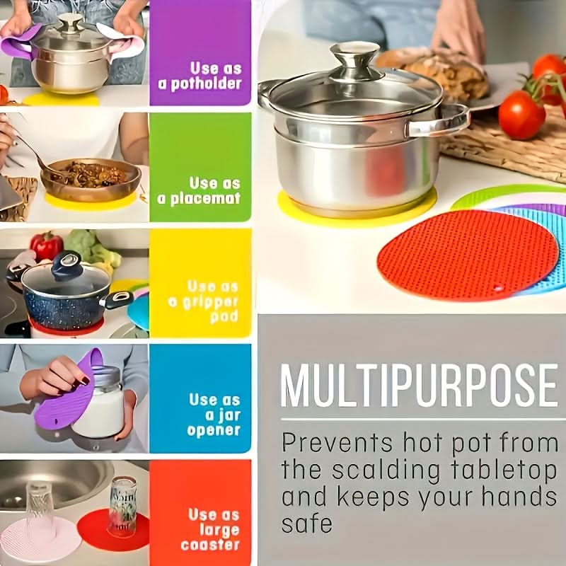 Heat-Resistant Honeycomb Silicone Mat Set
