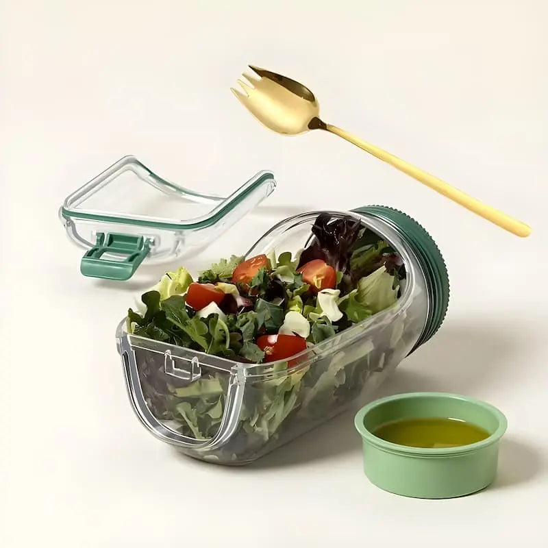 Glass Salad Dish | Side Entry | Airtight Twist Lid | FreshBowl