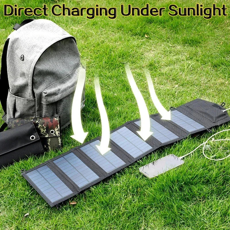 20W Foldable Solar Power Bank Charger for Mobile Devices