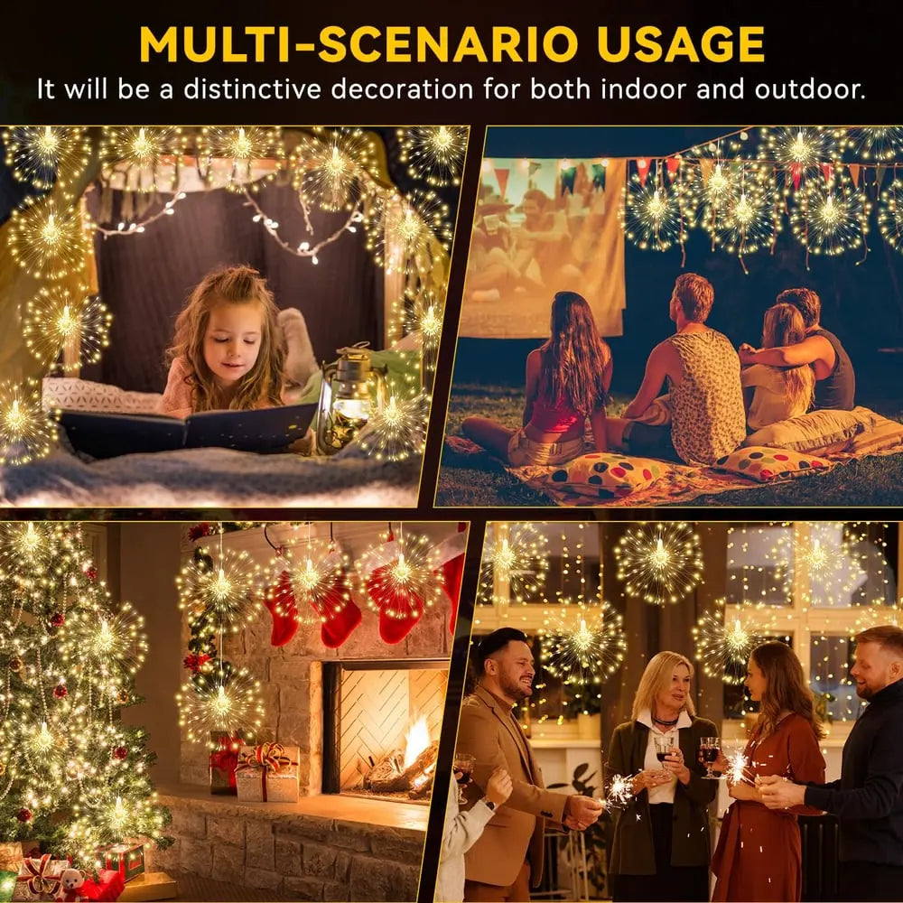 Starburst String Lights Set of 3 — Turns Your Space into a Stunning Light Display