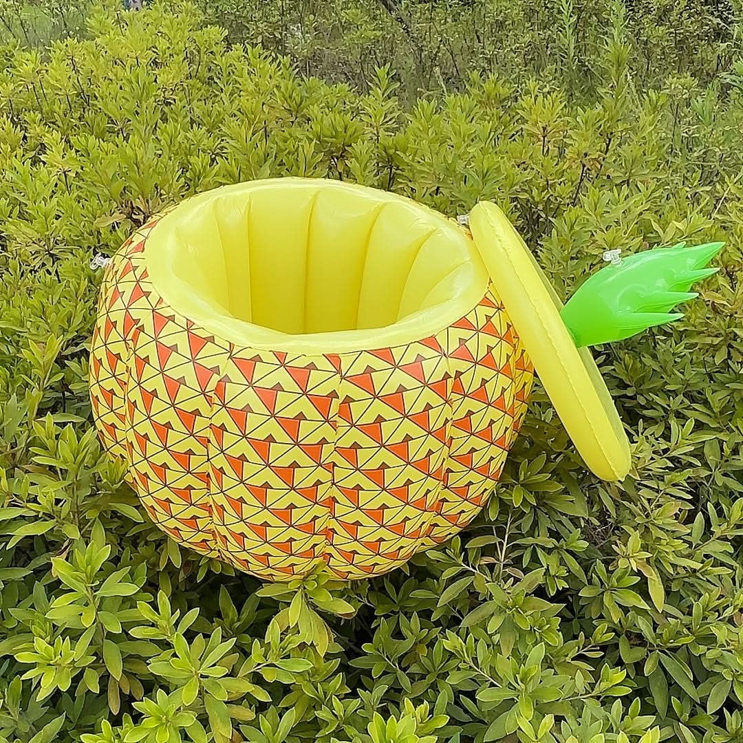 Inflatable Pineapple Drink Cooler for Summer Gatherings and Outdoor Fun