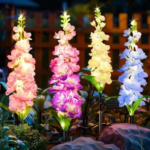 Solar Delphinium Outdoor Decorative Lights for Gardens