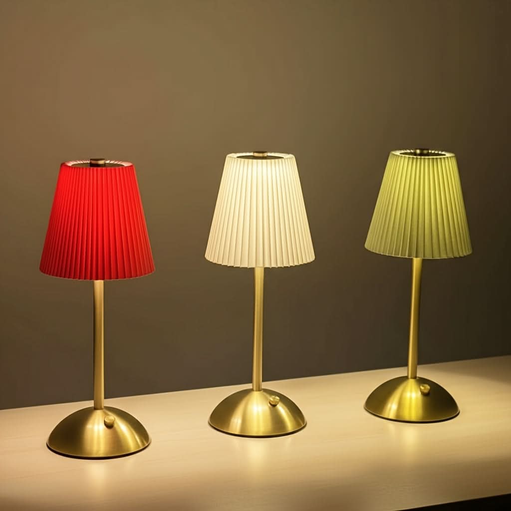 Rechargeable LED Table Lamp Set with Touch Control - 3 Color Modes