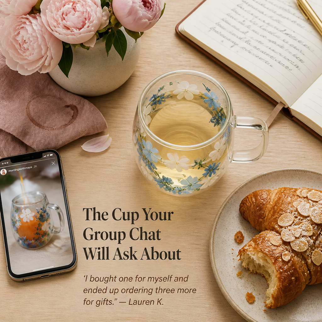 BloomVista™ — Enjoy Coffee Amid Genuine Flowers That Stay Fresh