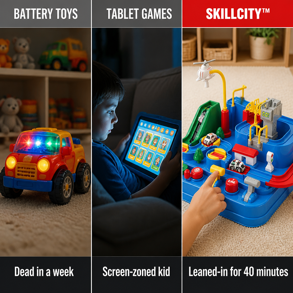 SkillCity™ — Swap Screen Time for 7-Step Hands-On Urban Adventure Play