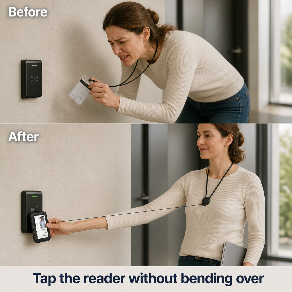 SwiftCord™ — Scan Your Badge Without Removing It From Your Neck