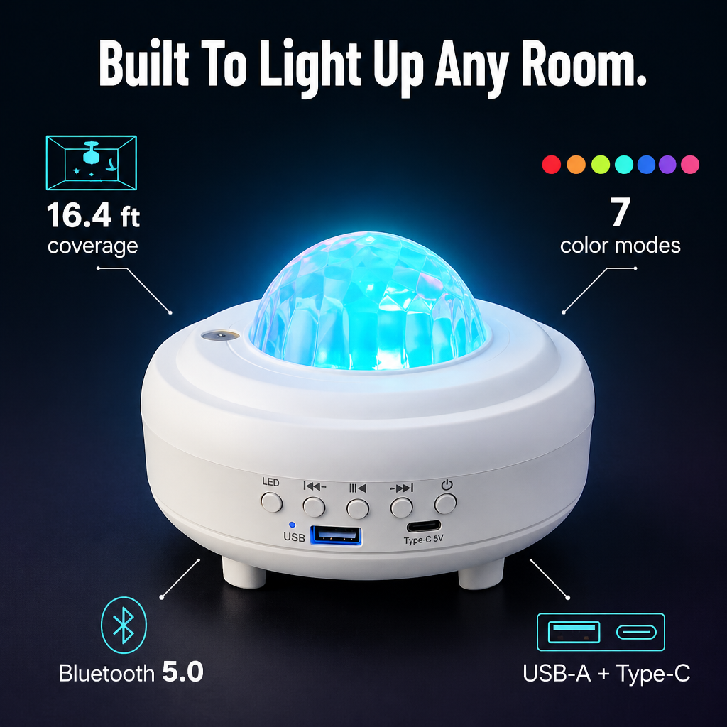 CelestiBeam™ — Float Away Beneath Aurora Ripples Without Leaving Your Bed