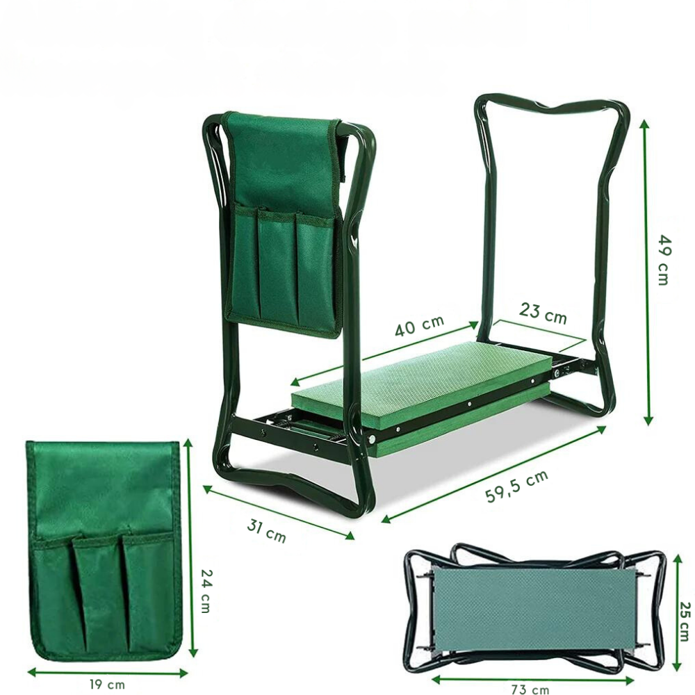 Foldable Garden Kneeling Pad | Comfort-Focused Knee Design | Dual Seat with Handles | BeetBuddy