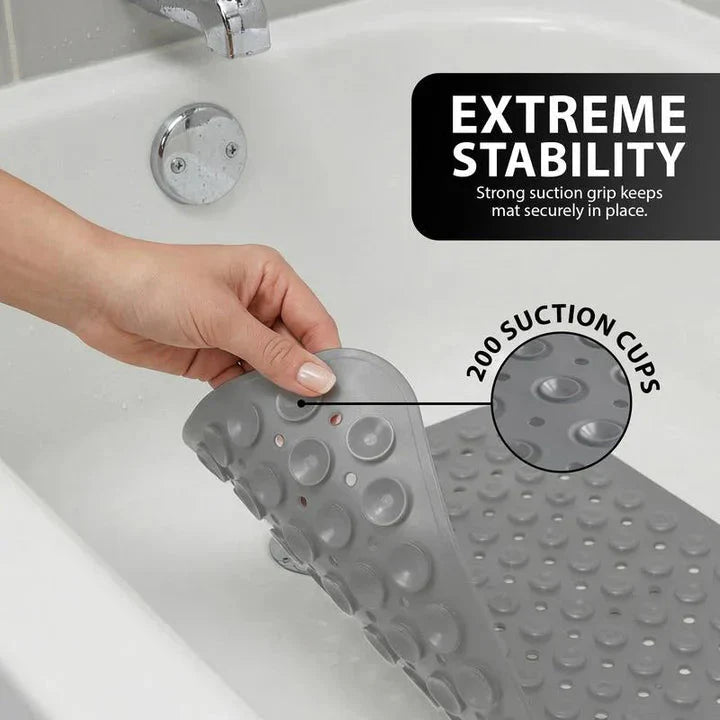 Non-skid Bath Mat | Textured Surface | Fast Water Drain | SafeStep