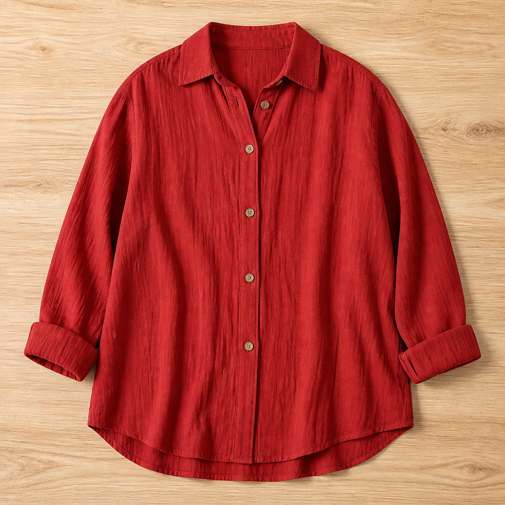 AvioraLuxe™ Pleated Lapel Shirt — Feel Stunningly Confident and Fresh All Day Long