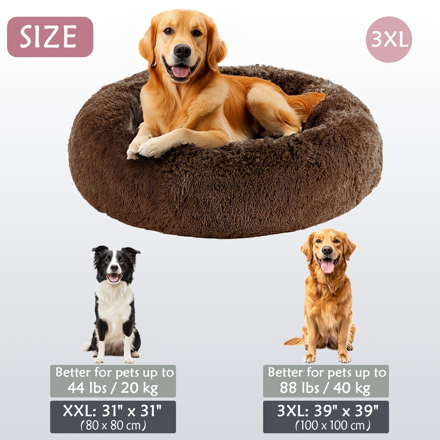 CozyNest - Plush Donut Pet Bed for Dogs and Cats of All Sizes