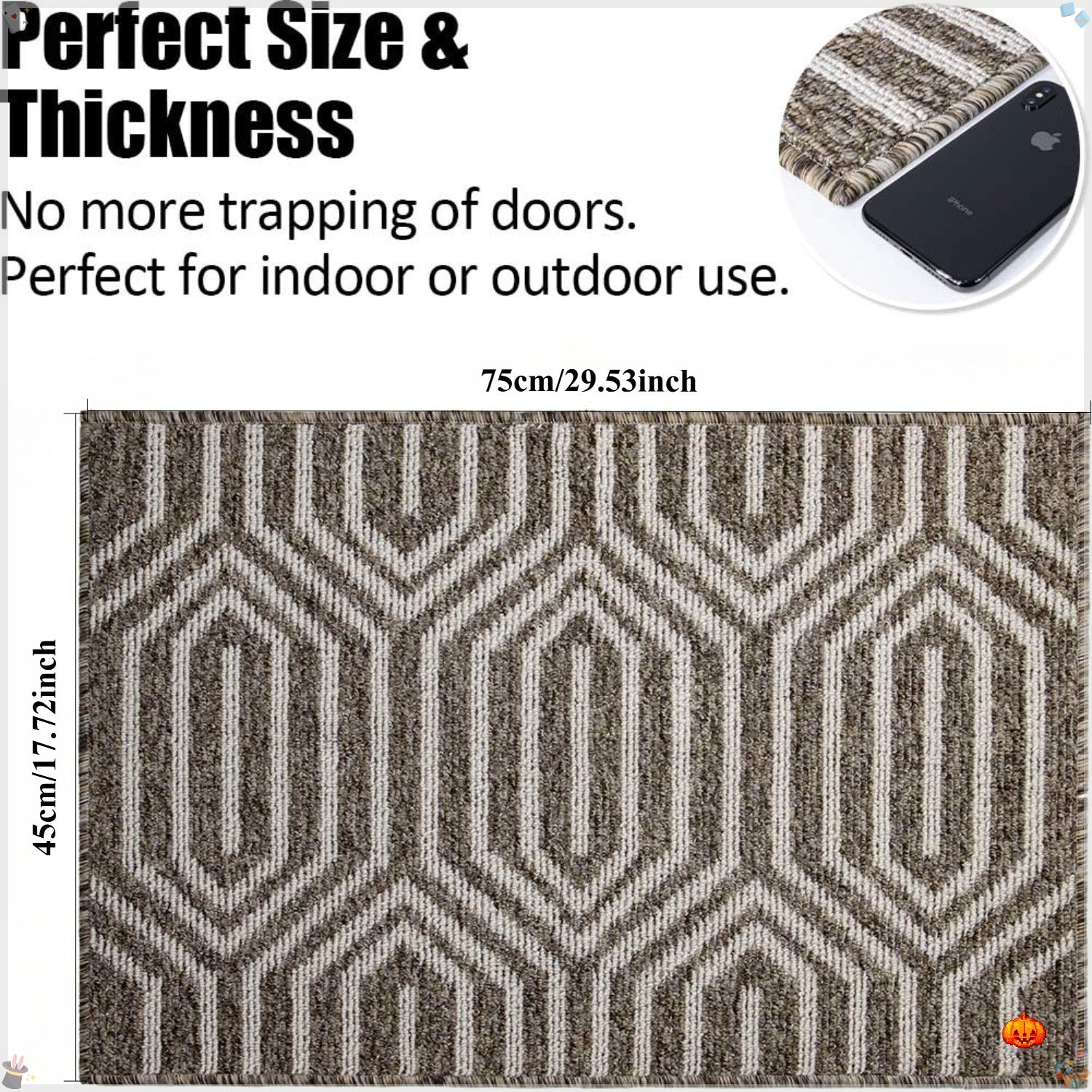 PlushGuard - Elegant Indoor Non-Slip Welcome Mat