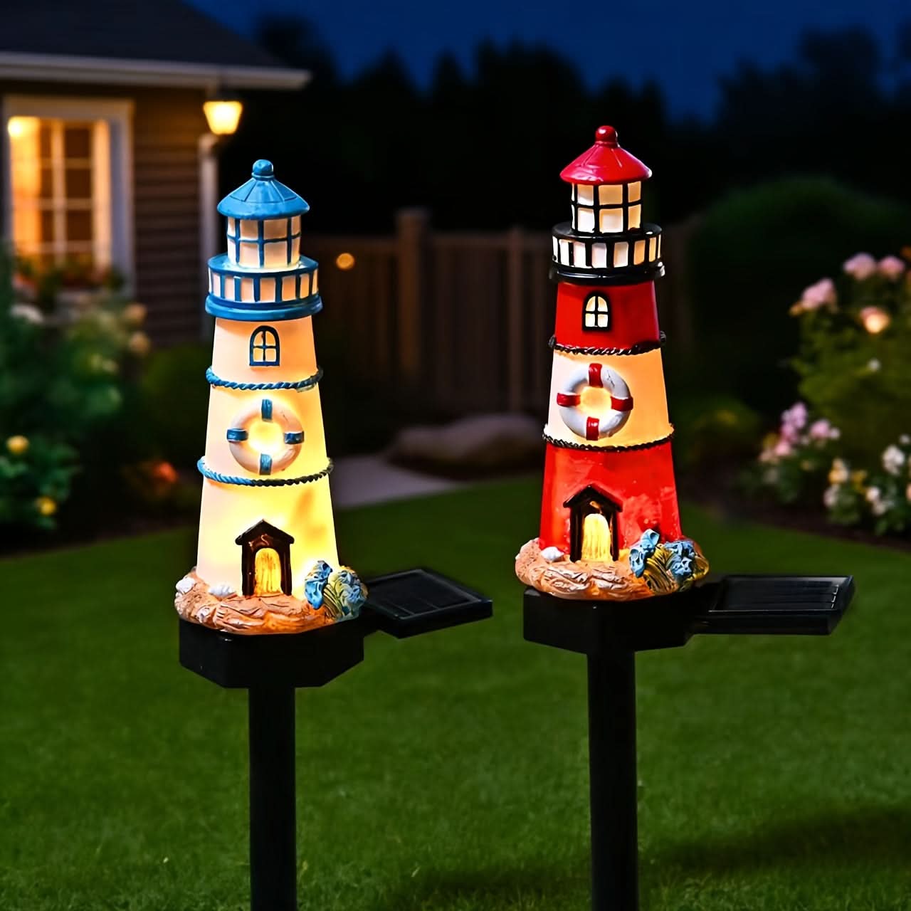 Solar Outdoor Decorative Lighthouse Lamp for Garden