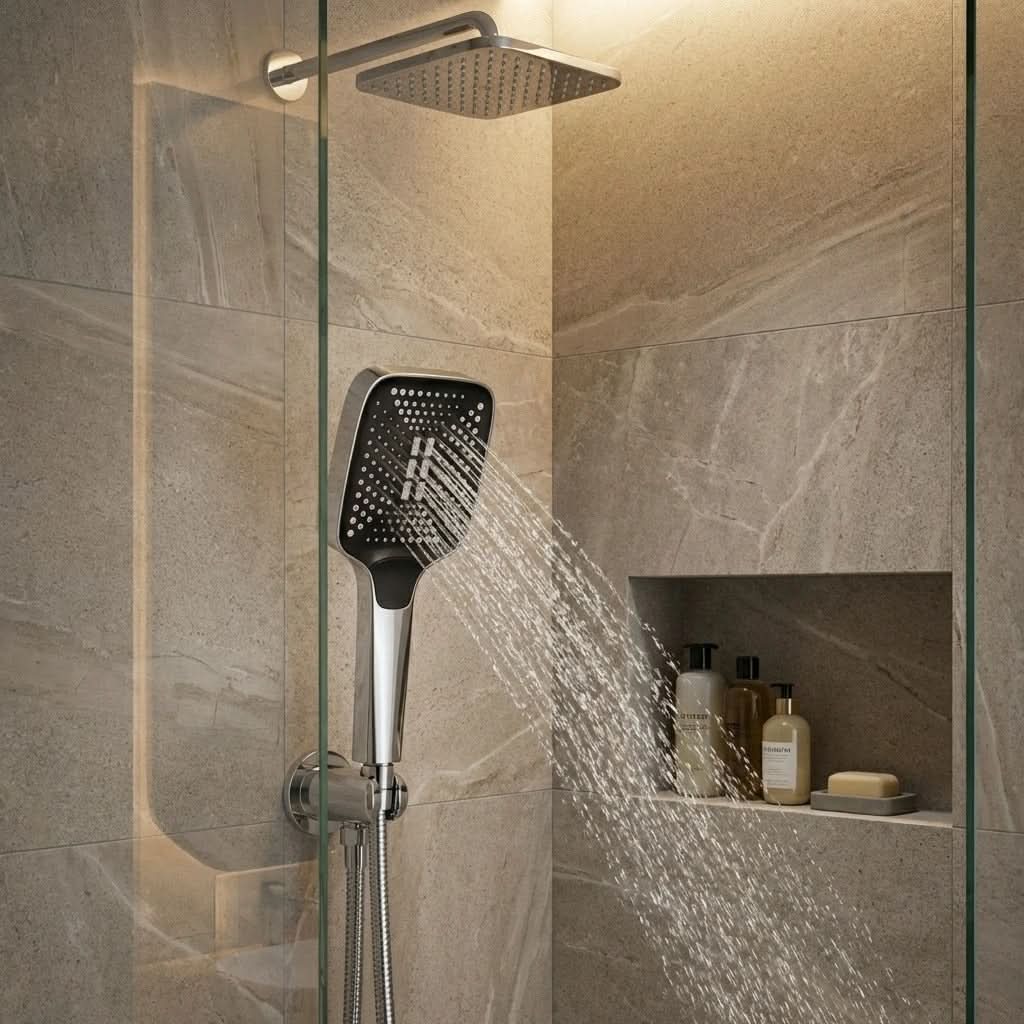 3-Setting High-Pressure Rainfall Showerhead