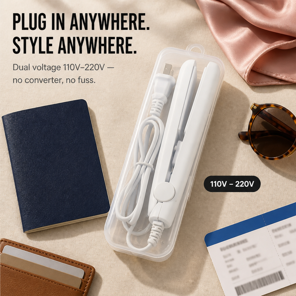 LumeaCurve™ Mini Styler — Sleek Bangs, Control Frizz & Revive Waves Anytime