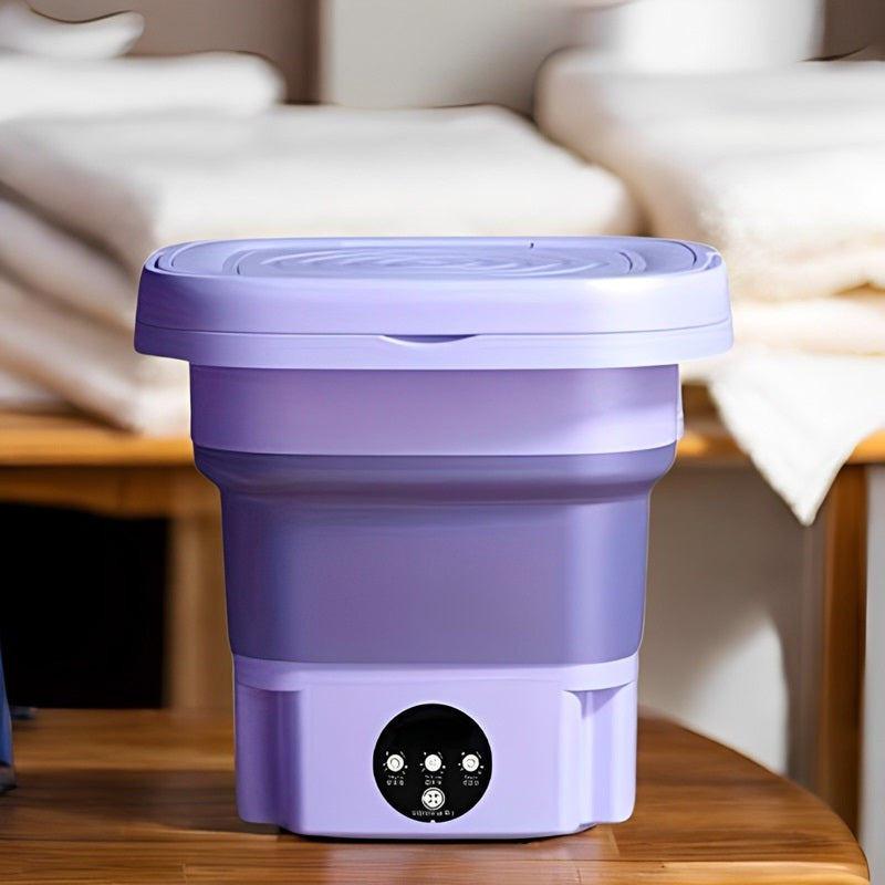 Compact Portable Laundry Solution with Timer Settings