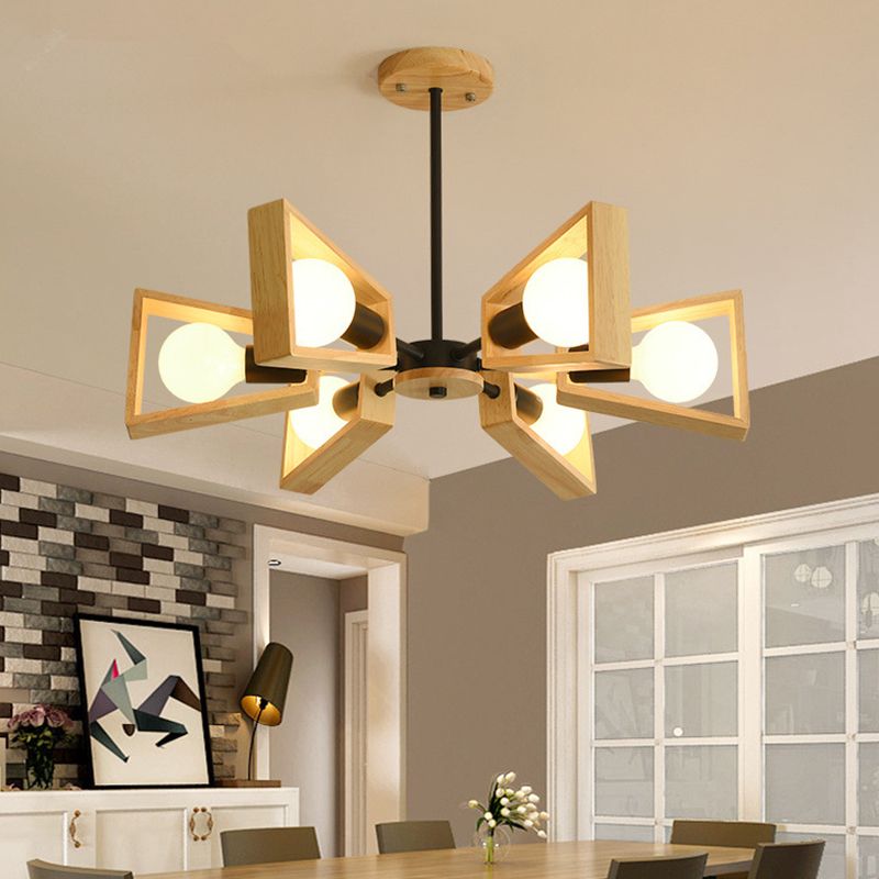 Timber Sputnik Pendant Light Fixture