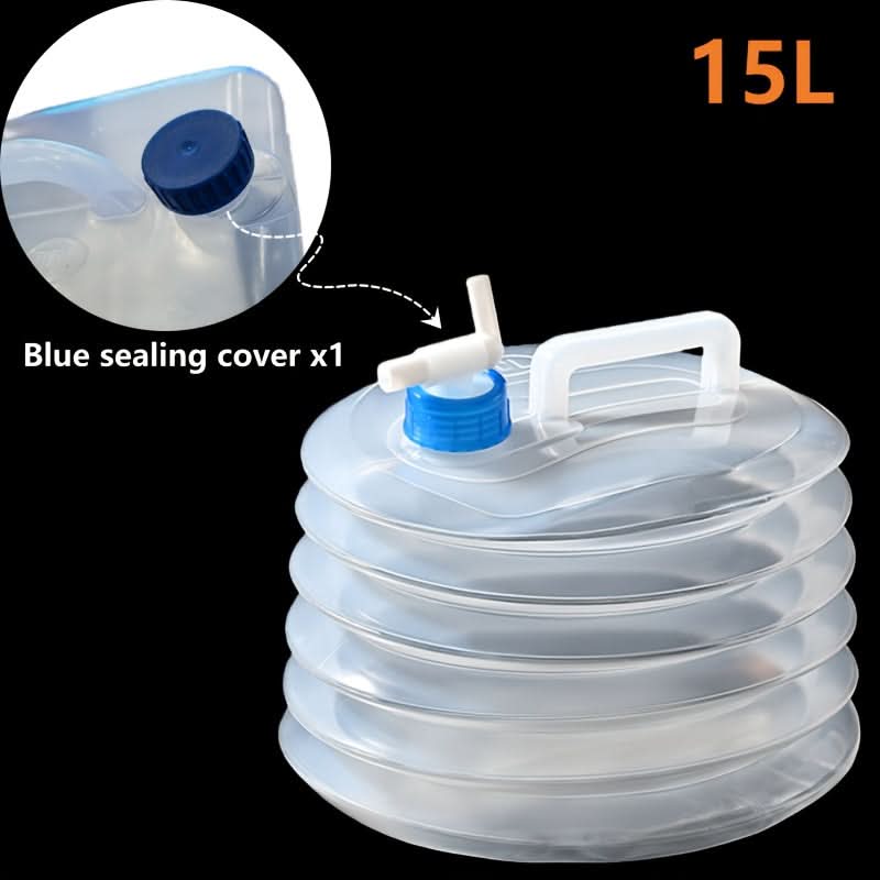 Foldable Water Container with Sealed Lid for Camping and Outdoor Use