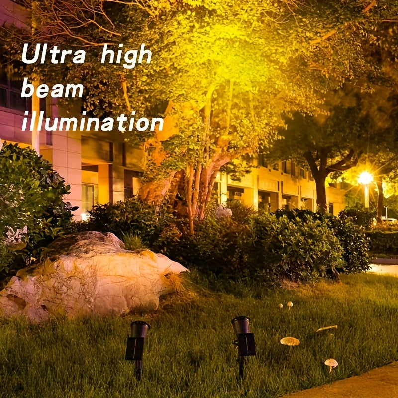 LUMENBRIGHT - Solar-Powered LED Garden Spotlights, 2-Pack