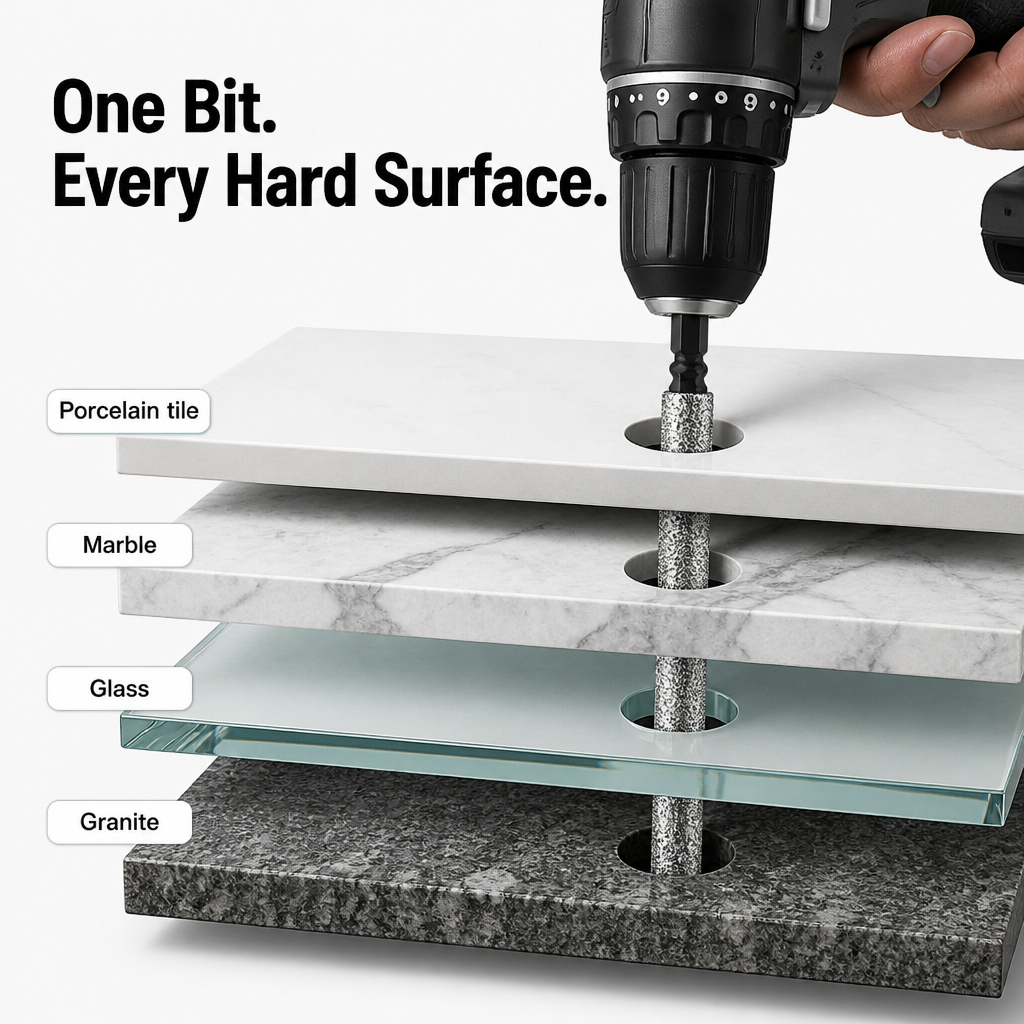 TriumphEdge™ — Drill Spotless Holes in Tile, Marble & Glass Dry