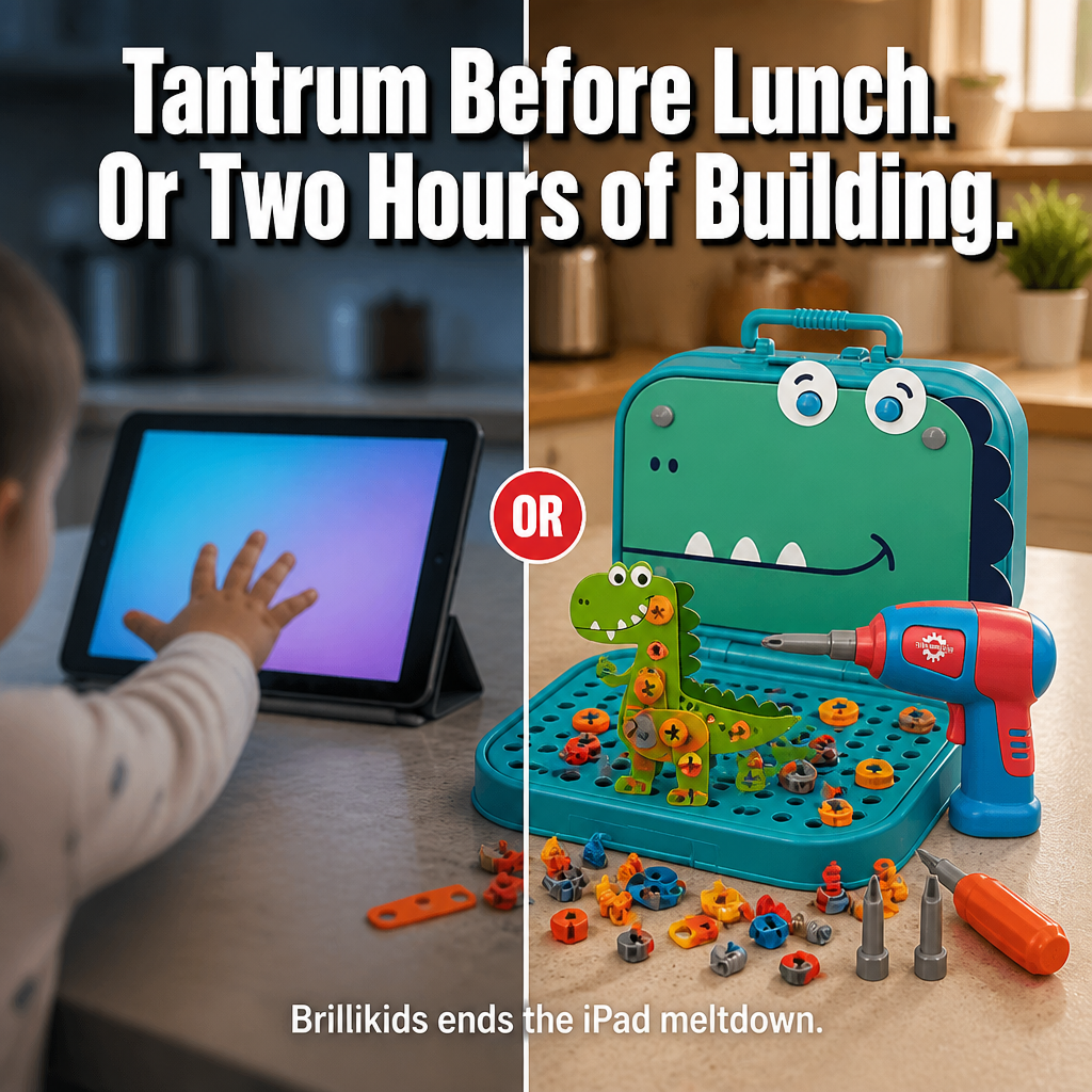 Brillikids™ — Create Dinosaur Landscapes With 211 Pieces and an Authentic Working Drill