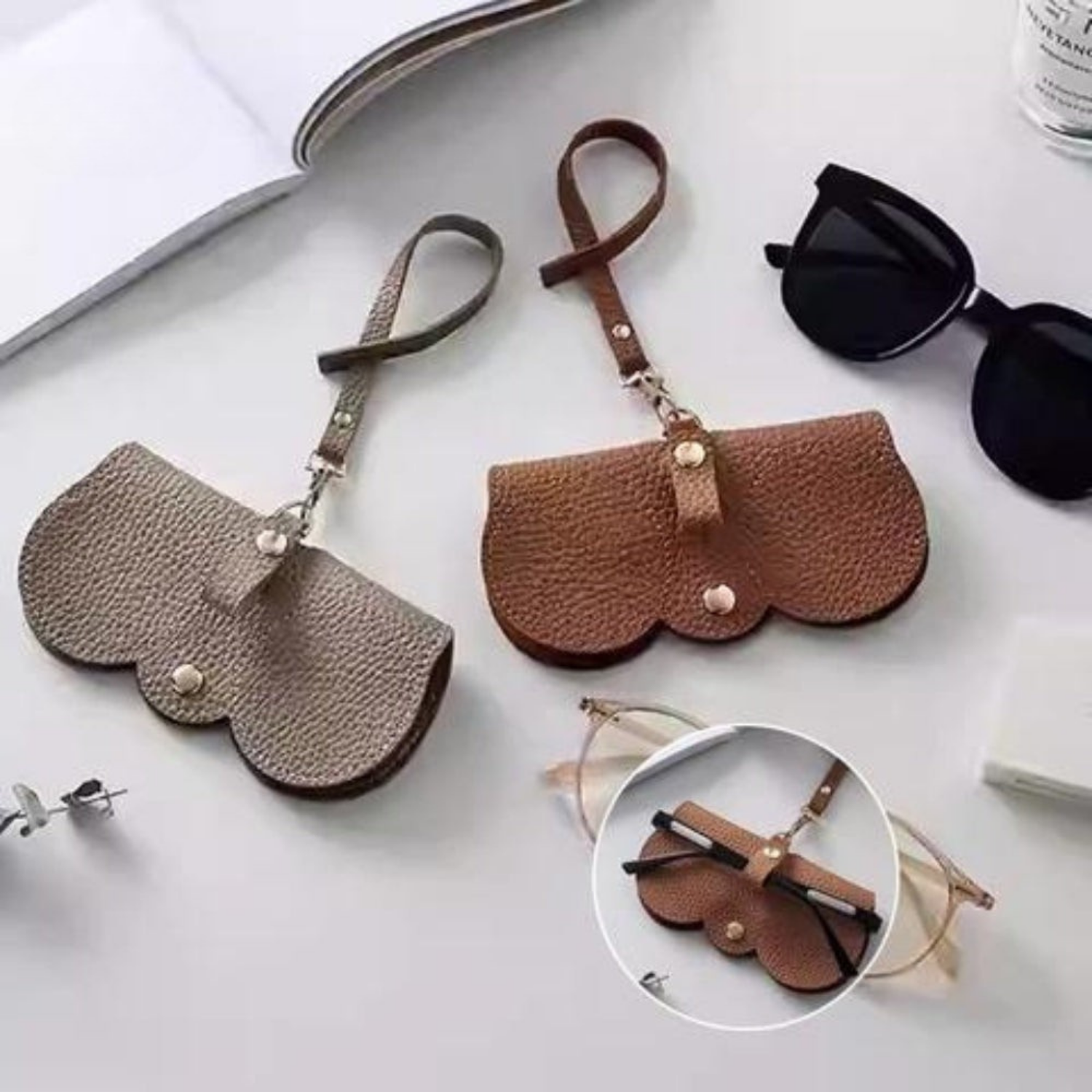 SlendaRico™ Slim Leather Glasses Case — Ultimate Featherlight Protection That Moves with You