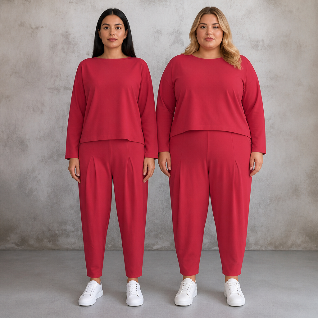 VeloraEase™ – Relaxed Two-Piece Lounge Set with Pocketed Tapered Trousers