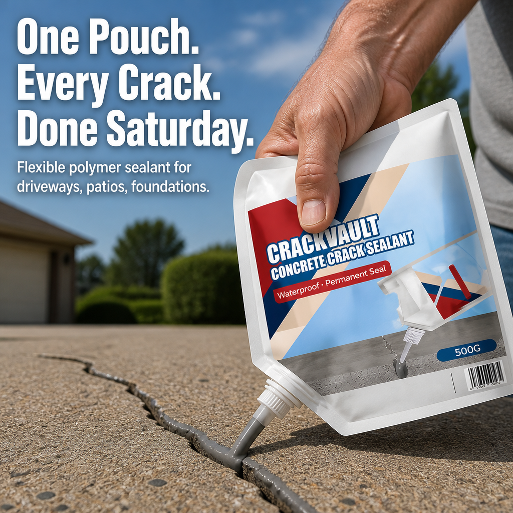 CrackVault™ — Seal, Fill & Waterproof Concrete Cracks in Less Than 10 Minutes