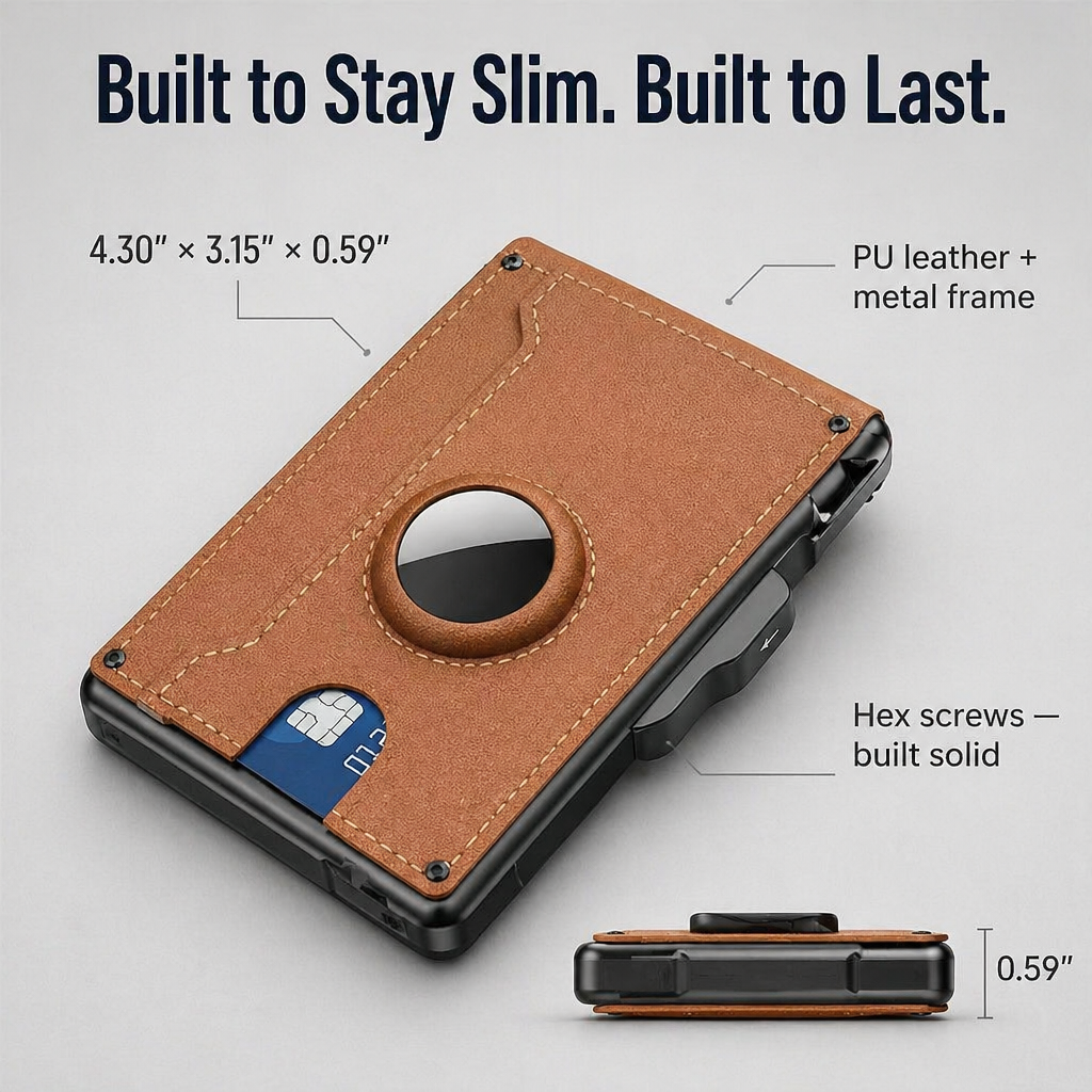 StealthEdge™ — Slim Down Your Carry, Stop RFID Theft & Locate It With AirTag