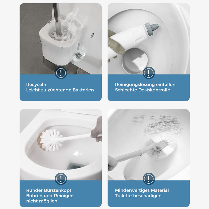 Disposable Toilet Scrubber | Antibacterial | Hygienic Sponge Heads | CleanClick