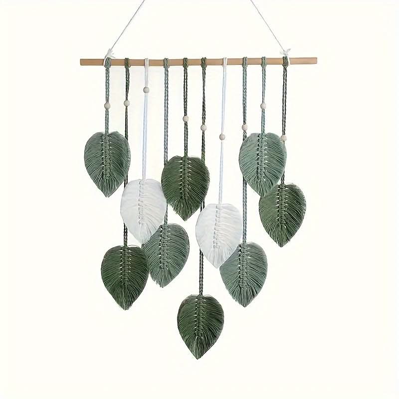 Bohemian Leaf Wall Decor in Green