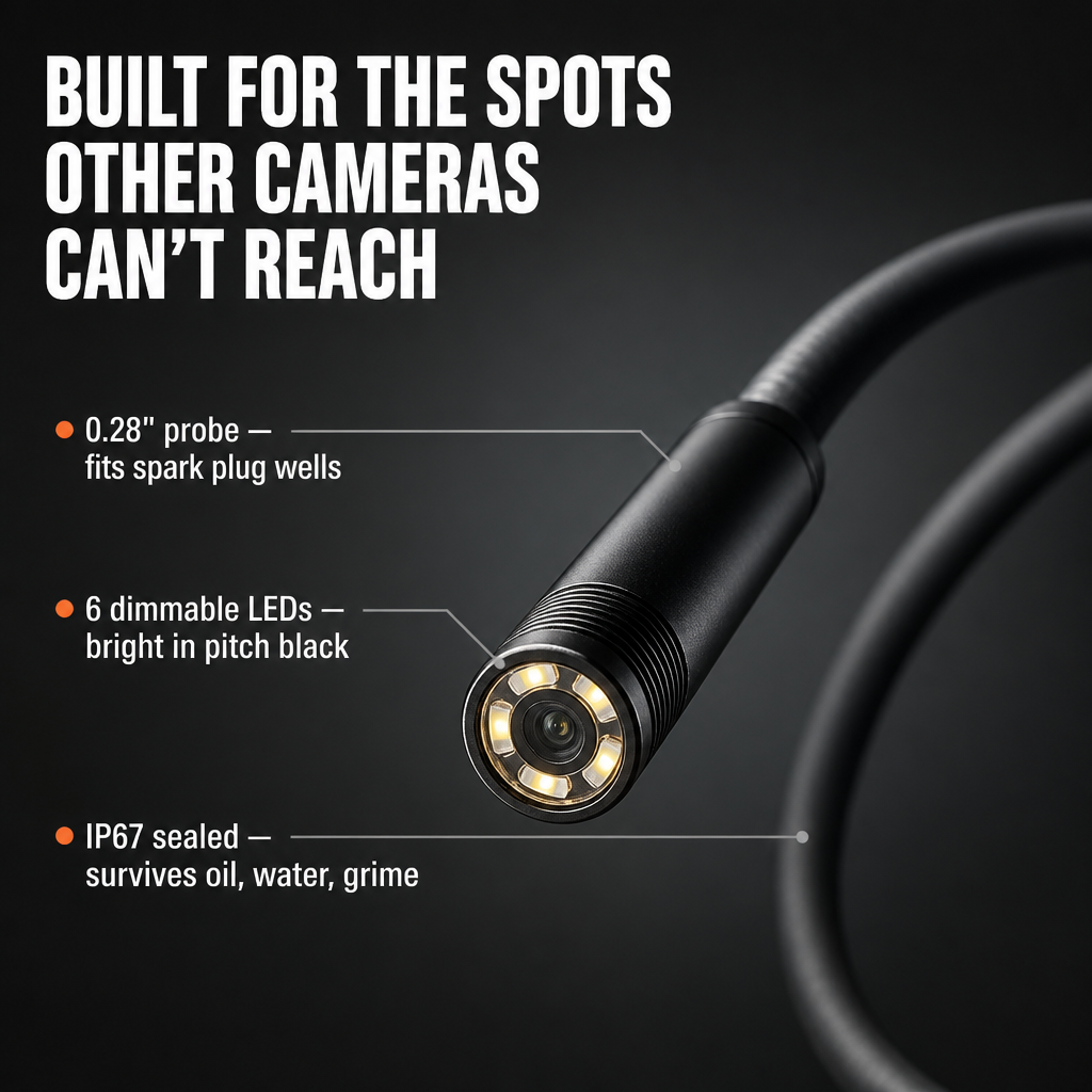 RevealSharp™ — Examine Engines, Drains, and Narrow Spots Directly From Your Phone