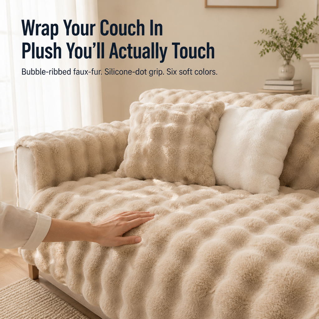 Velvoria™ — Cloak Your Sofa in Rabbit-Soft Plush That Holds Firm All Winter