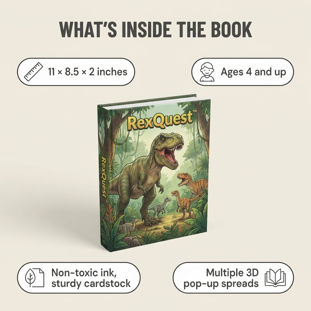 RexQuest™ — Keep Your Dino-Loving Kid Reading Until The Book Wears Out