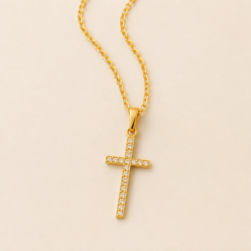 LumaGrace™ – Fine Cubic Zirconia Cross Pendant Necklace